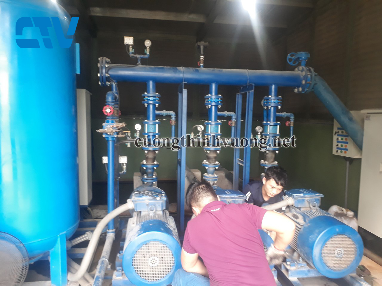 Sửa hệ thống máy bơm nước tại sân golf Ecopark